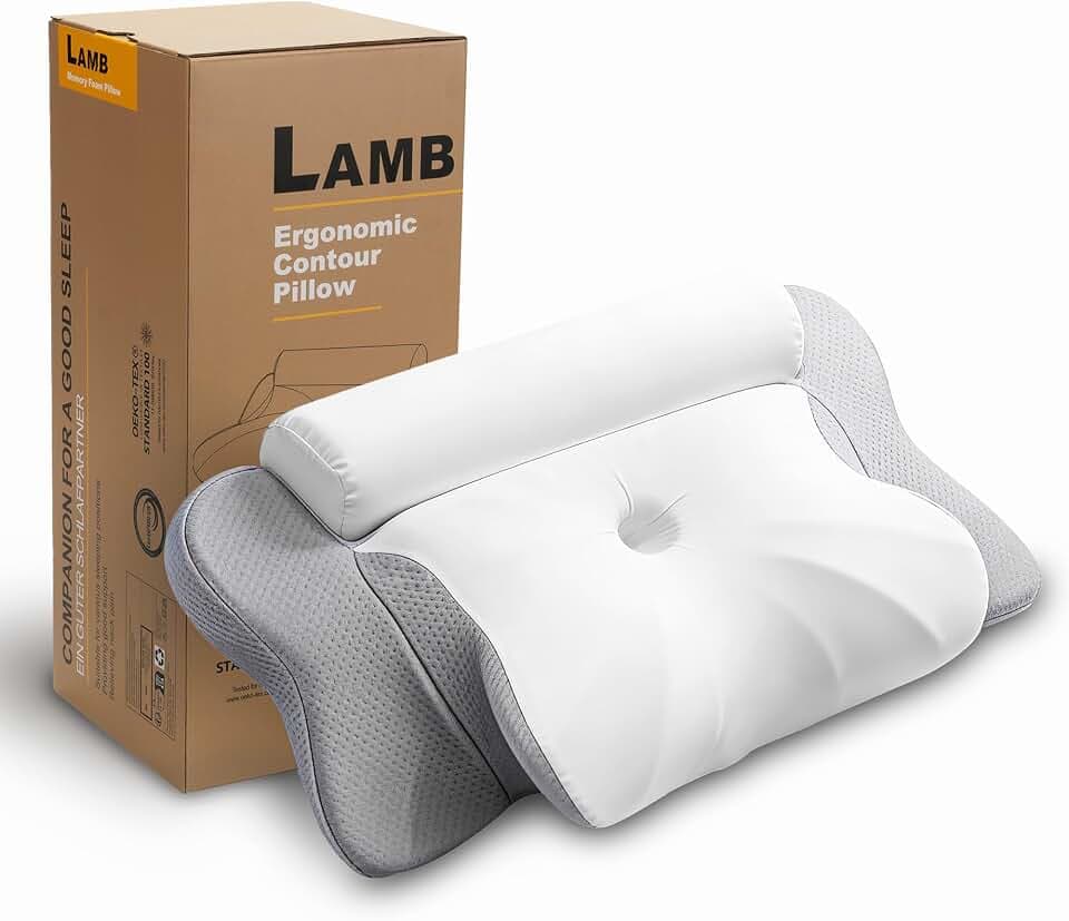 LAMB Orthopädisches Memory Foam Kissen,Ergonomisches Seitenschläferkissen