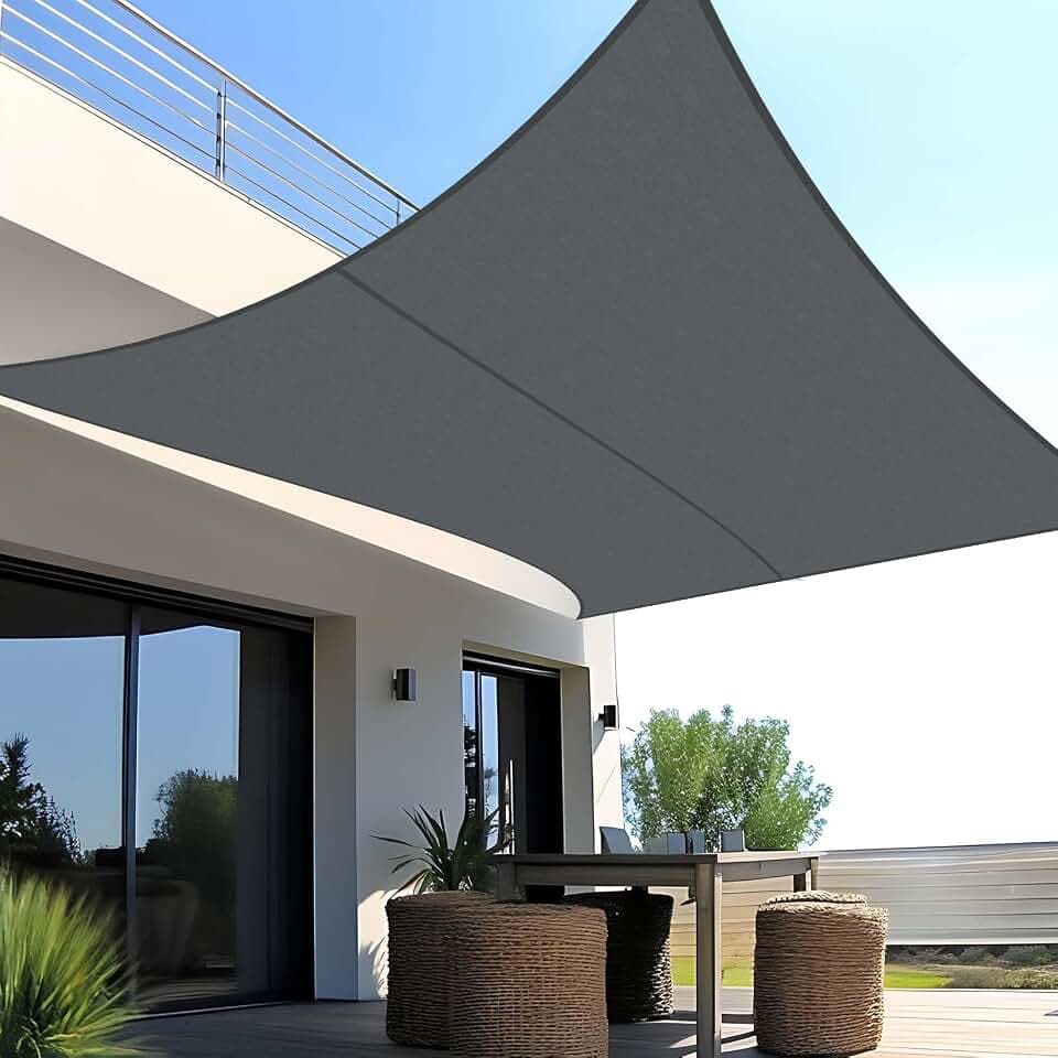 SUNNY GUARD Sonnensegel Rechteckig Wasserdicht 4x5m Grau Anthrazit