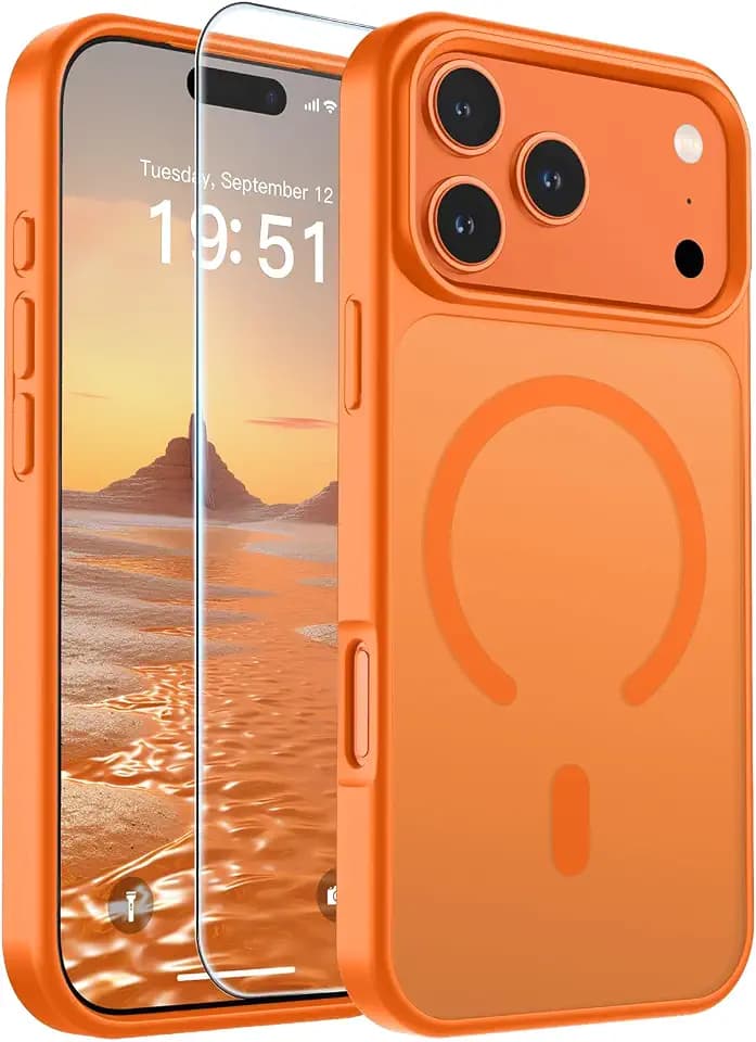 SUPFINE Magnetic for iPhone 18 Pro Max/iPhone 17 Pro Max Case Starry Orange