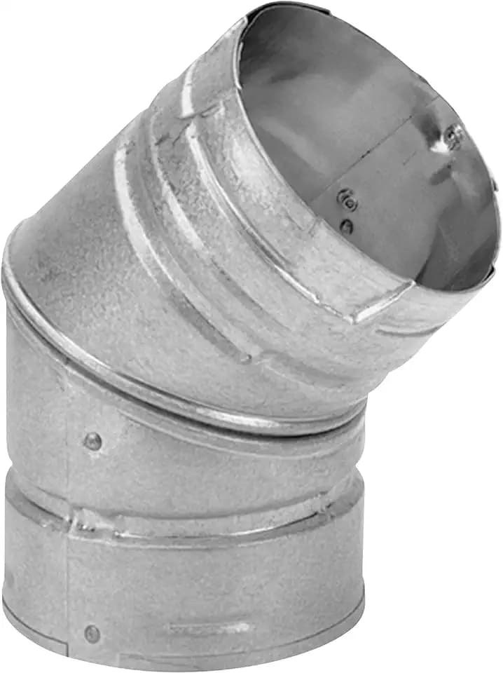 M&G DuraVent 3PVL-E45R Duravent Elbow Insulated 3 Inch Double Wall 45 Deg. Steel