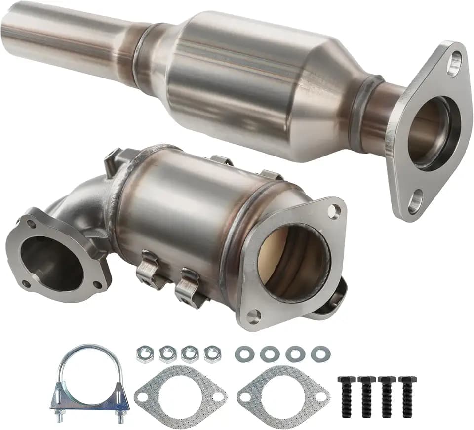Front & Rear Catalytic Converter with Gasket Kit Fit for 2016 2017 2018 Hyundai Tucson 1.6L Turbocharged, AWD ONLY, Replace # 679-547