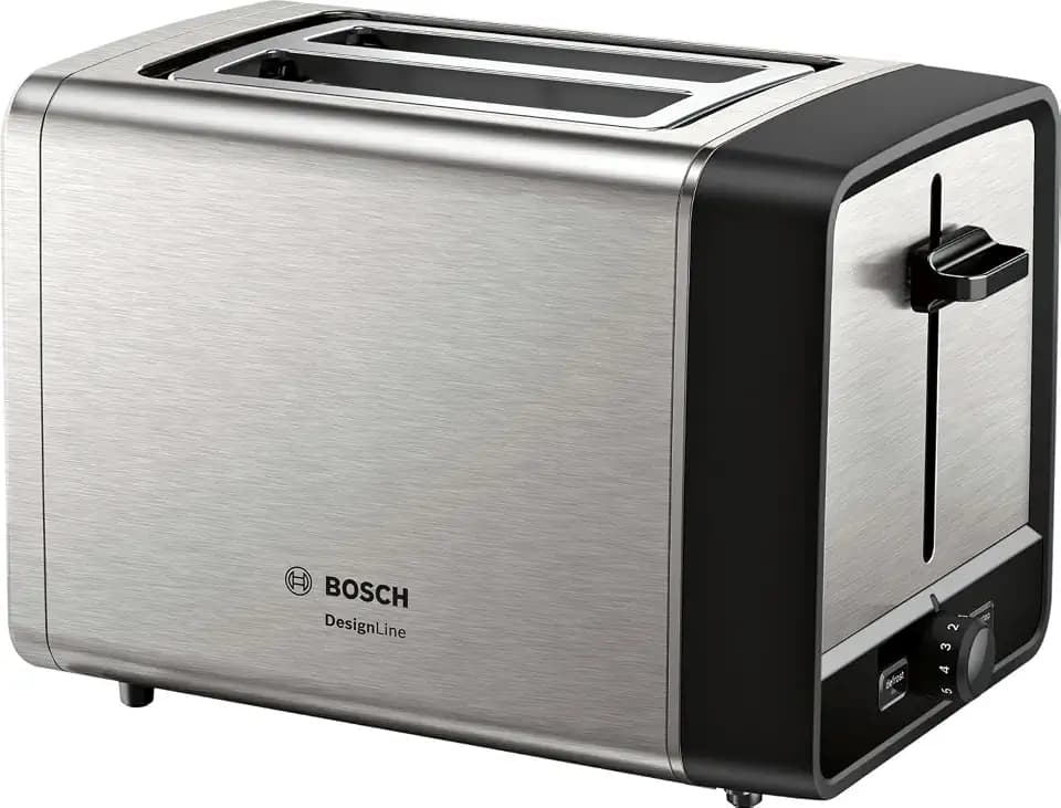 Bosch DesignLine Toaster 2 Scheibe 2 Steckplatz Edelstahl/Schwarz