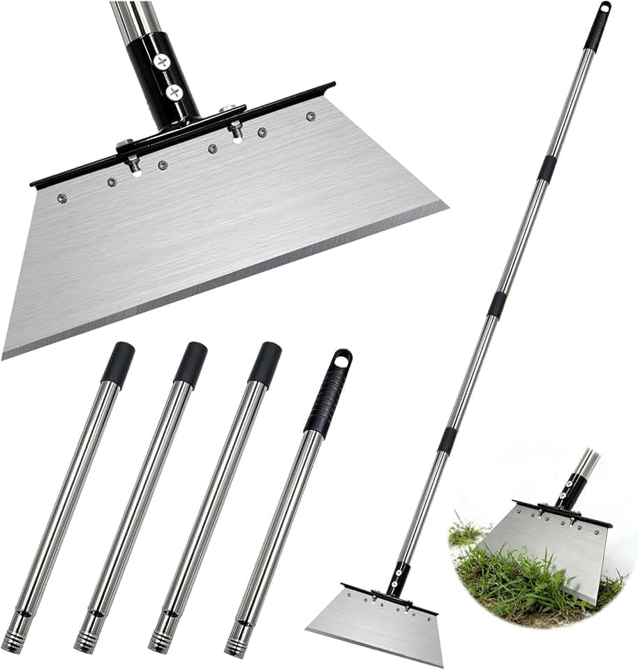 160CM Reinigungsschaufel mit Stiel, Multifunktionale Flache Gartenschaufel