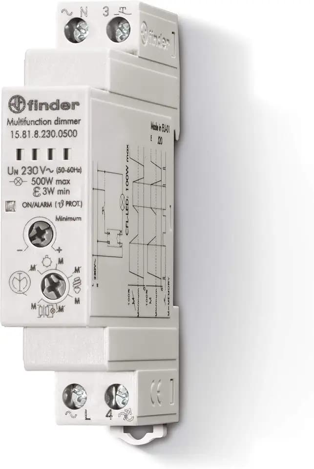 Finder Stromstoss-Schalter/Dimmer 230VAC 15.81.8.230.0500