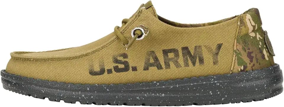 HEYDUDE Women's Wendy US Army/Navy Slip On Loafer | Military Print
