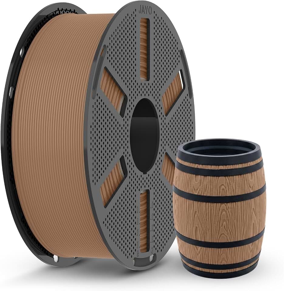 JAYO PLA Holz Filament 1,75mm, Echtes Wood PLA 3D Drucker Filament