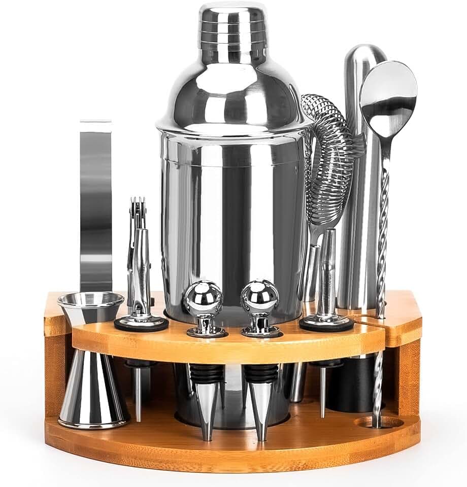 AOKITO Cocktail Shaker Set 12 Teilig, Barkeeper Kit Geschenk Männer