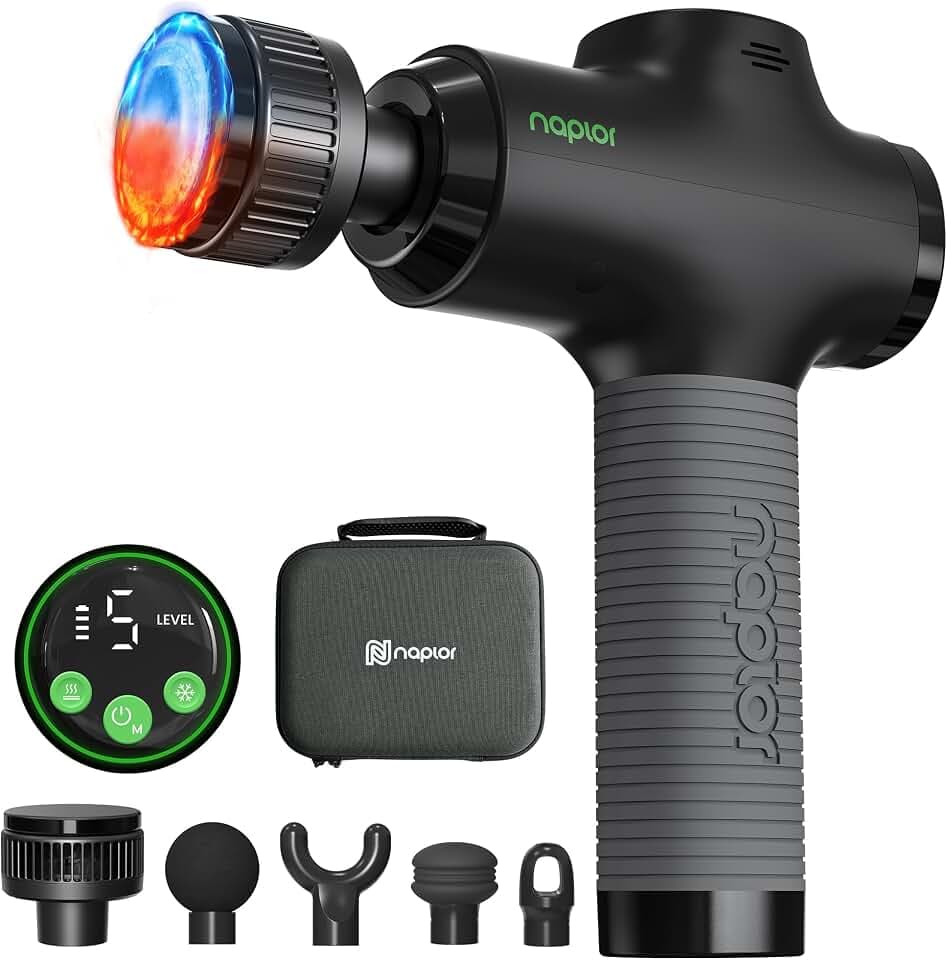 Massage Gun with Heat and Cold, Deep Tissue Percussion Massager Gun