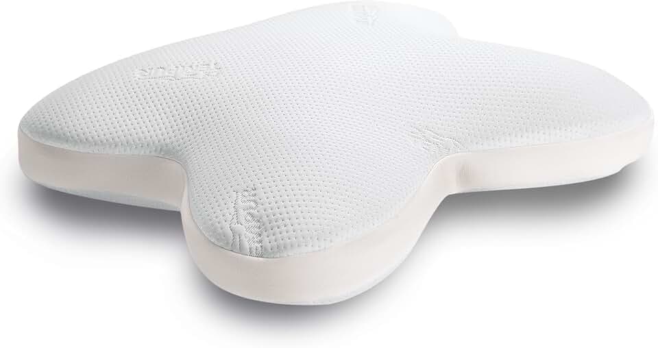 TEMPUR Ombracio Schlafkissen, ergonomisches Bauchschläferkissen in Schmetterlingsform, Liegefühl mittelfest, 60 x 50 x 10 cm, Weiß