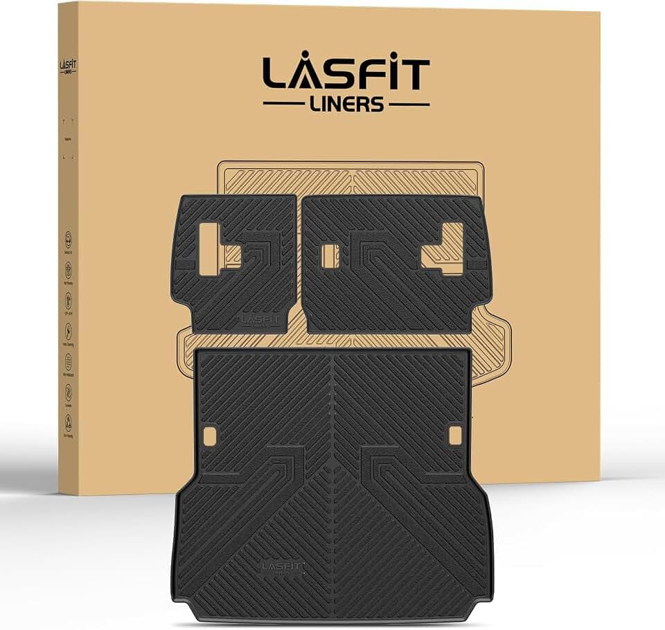 LASFIT Cargo Mats for Land Cruiser LC250 2024-2027 with Backrest Mat
