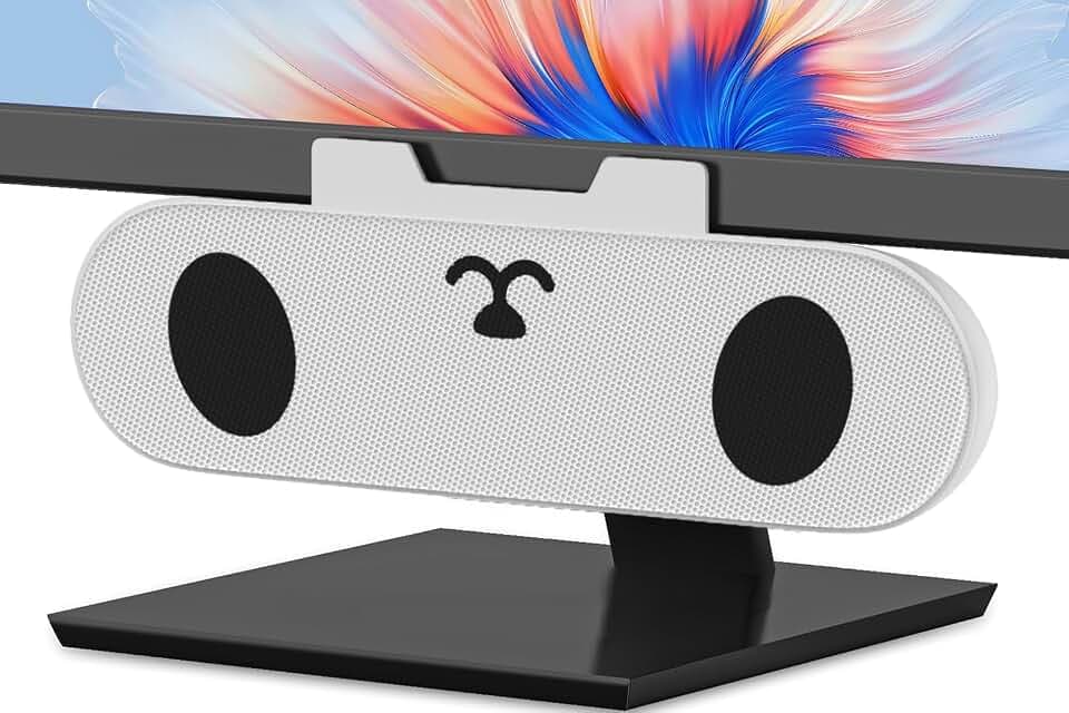 ZETIY 10W PC Lautsprecher,USB-A/C,Monitor Speaker mit Clip-On-Design