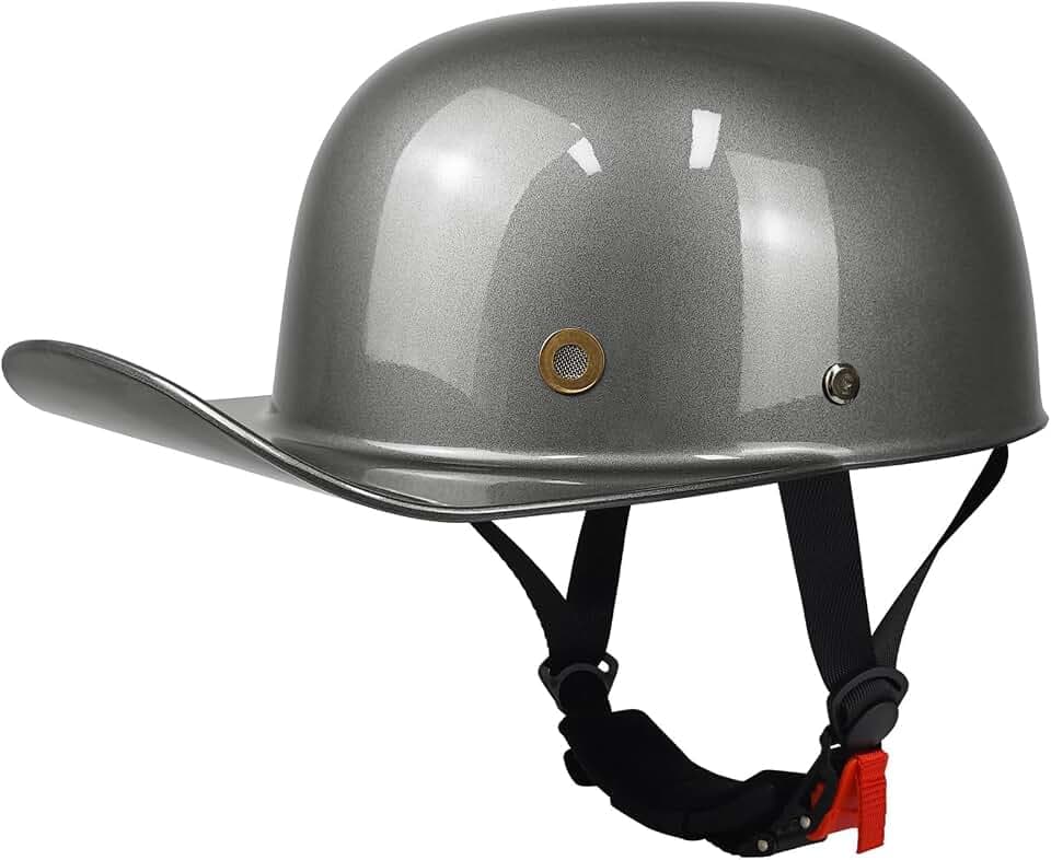 Baseball Style Motorcycle Helmets for Men Women Retro Half Helmet for Adult