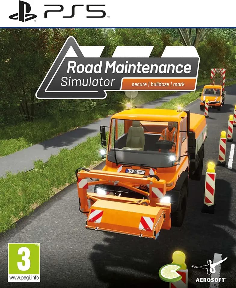Aerosoft Road Maintenance Simulator – Straßenmeisterei Simulator (PS5) | Road Maintenance Simulation | Straßenbau & Baustellen Simulator | Englische Box, Deutsche Bildschirmtexte