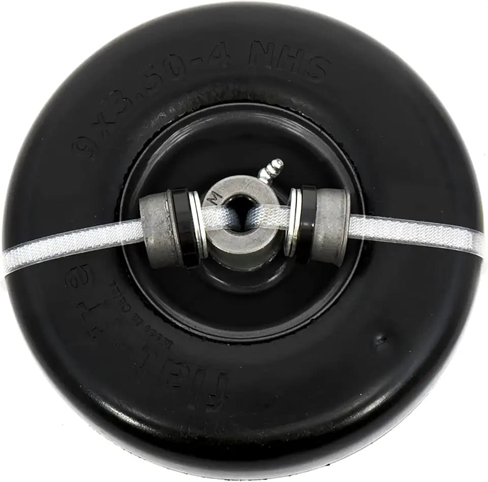 Arnold Universal 9 x 3.50 in. Smooth Tread, Black Rim Flat Free Wheel Assembly for Zero-Turn Mowers with a 3/4" or 5/8" Axle