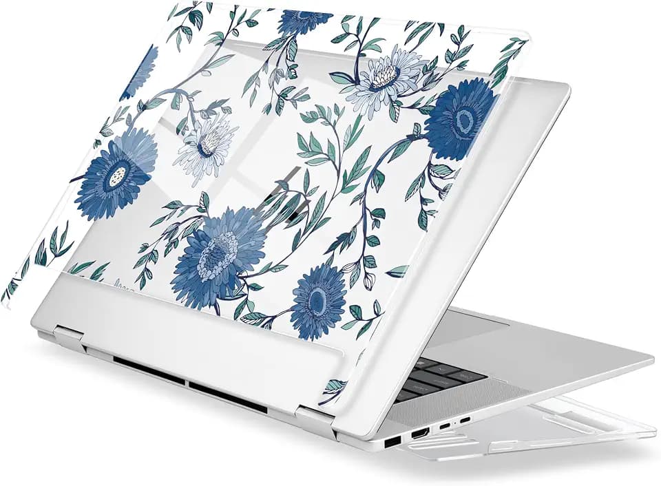 Batianda Case for HP Envy x360 16-inch 2-in-1 Laptop 2024, Blue Flowers