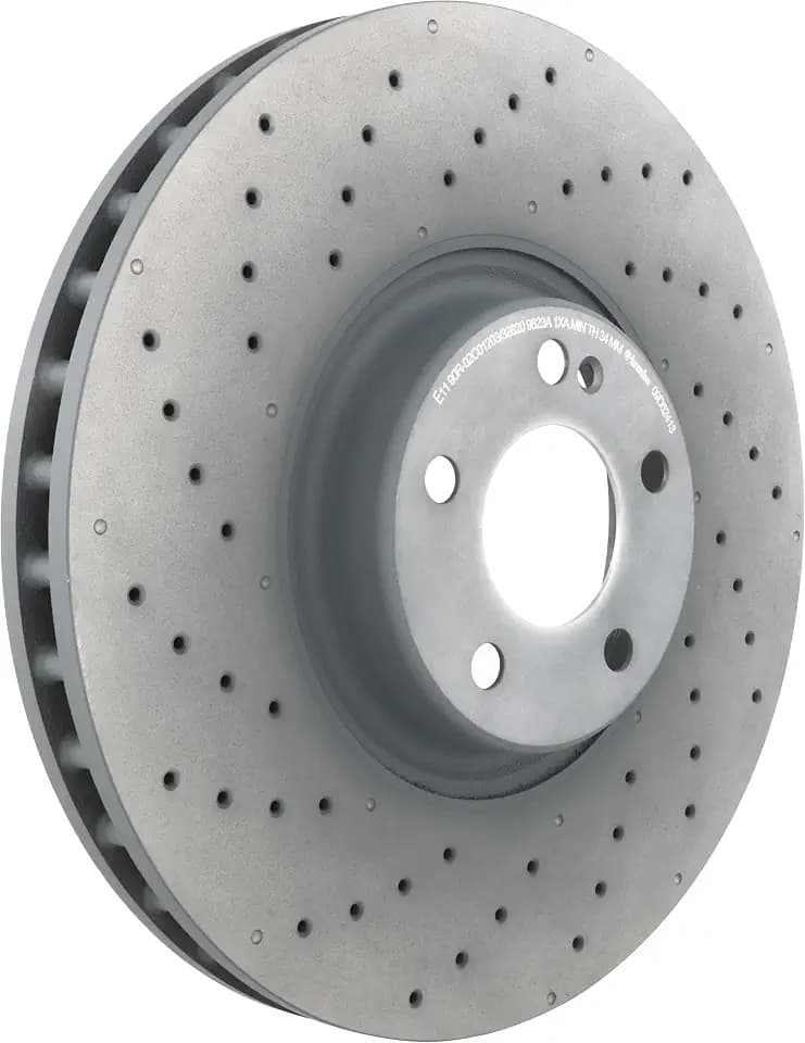 Brembo 09.D524.13 Co-cast two piece UV Coated Pillar Vented drilled Brake Rotor MERCEDES-BENZ/MERCEDES-BENZ (BBDC) OE# A0004212312