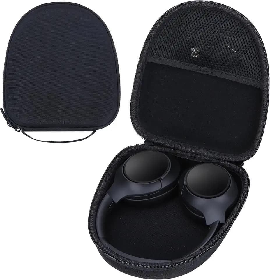 Lebakort Headphone Case Compatible with KVIDIO/TOZO/BERIBES/JLab/Raycon Over-Ear Headphones, Universal Portable Travel Organizer (Black Case)