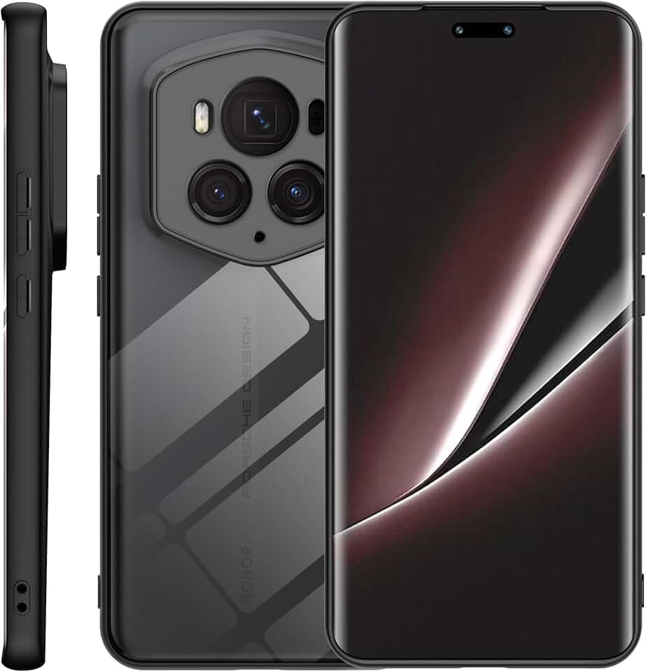 zZjoOoj Hülle for Honor Magic 6 RSR,[Never Yellowing] Soft TPU + PC Shockproof Mobile Phone Case Transparent,Anti-Fingerprint Honor Magic 6 RSR Case (Transparent)