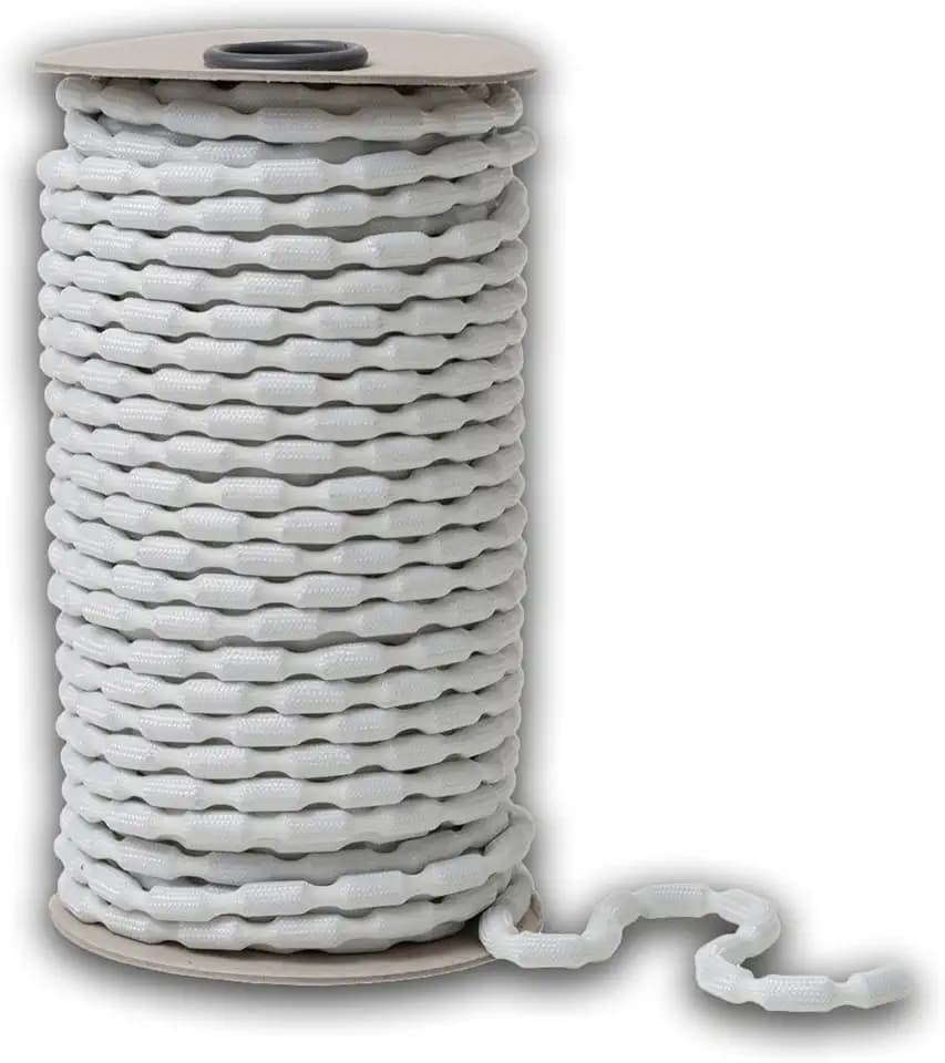 IPEA Bleiband für Vorhänge, Stoffe, Moskitonetz – Super Schwer 200 g/m - 3 Meter – Made in Italy – Bleiband für Gardinen - Gewicht, Bewschwerung, Ballastgewicht – Weiß – 200 g/m