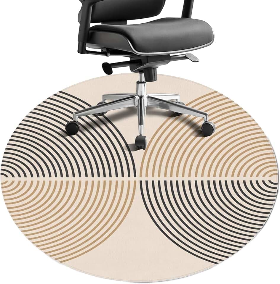 Office Chair Mat for Hardwood Floor 47"X 47" Gaming Rolling Chairs Rugs for Computer,Heavy Duty Under Desk Chair Mat Low Pile Non-Slip Rubber Protector Decor Mats for Hard Floor & Tile Floor,Carpet