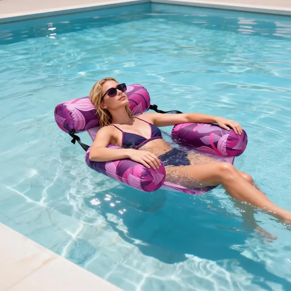 Inflatable Pool Floats Chair, Water Floating Lounge Chairs Adult Heavy Duty