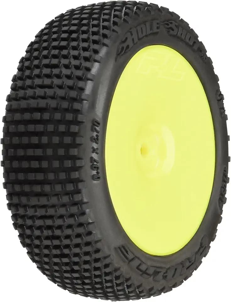 Pro-Line Racing Hole Shot 3.0 Buggy Tires MTD Velocity Yellow Wheels for Arrma Typhon Grom PRO1031712
