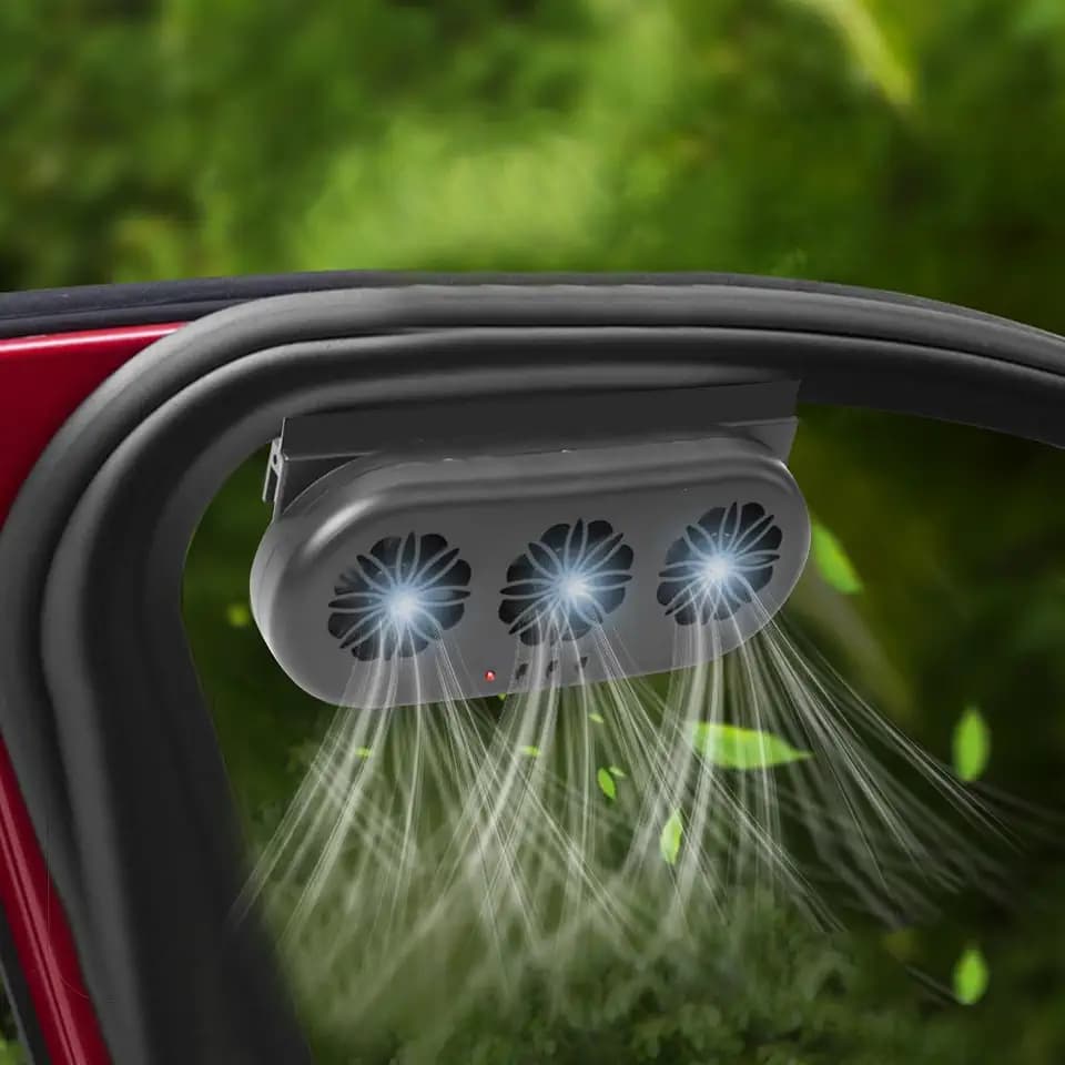 Car Solar Powered Exhaust Fan Car Window Exhaust Ventilation Fan