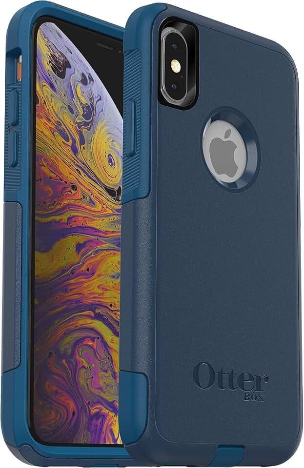 OtterBox Commuter Series Case for iPhone Xs & iPhone X (Only) - Non-Retail Packaging - Bespoke Way (Blazer Blue/Stormy Seas Blue)