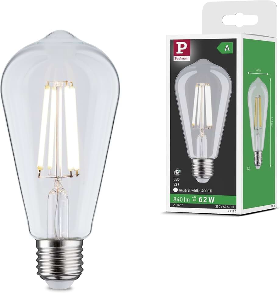 Paulmann LED Efficient-Line ST64 E27 840lm 4W 4000K klar