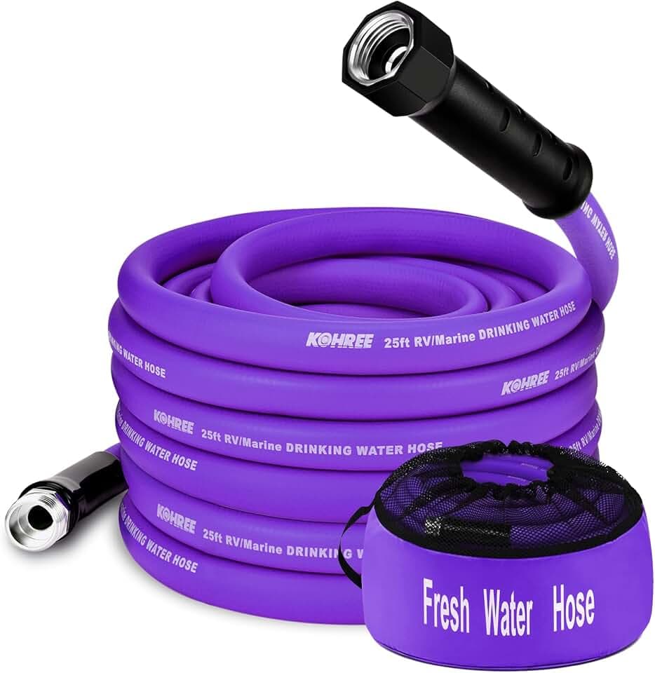Kohree 25FT RV Water Hose, 5/8'' Premium Drinking Water Hose, No Odor