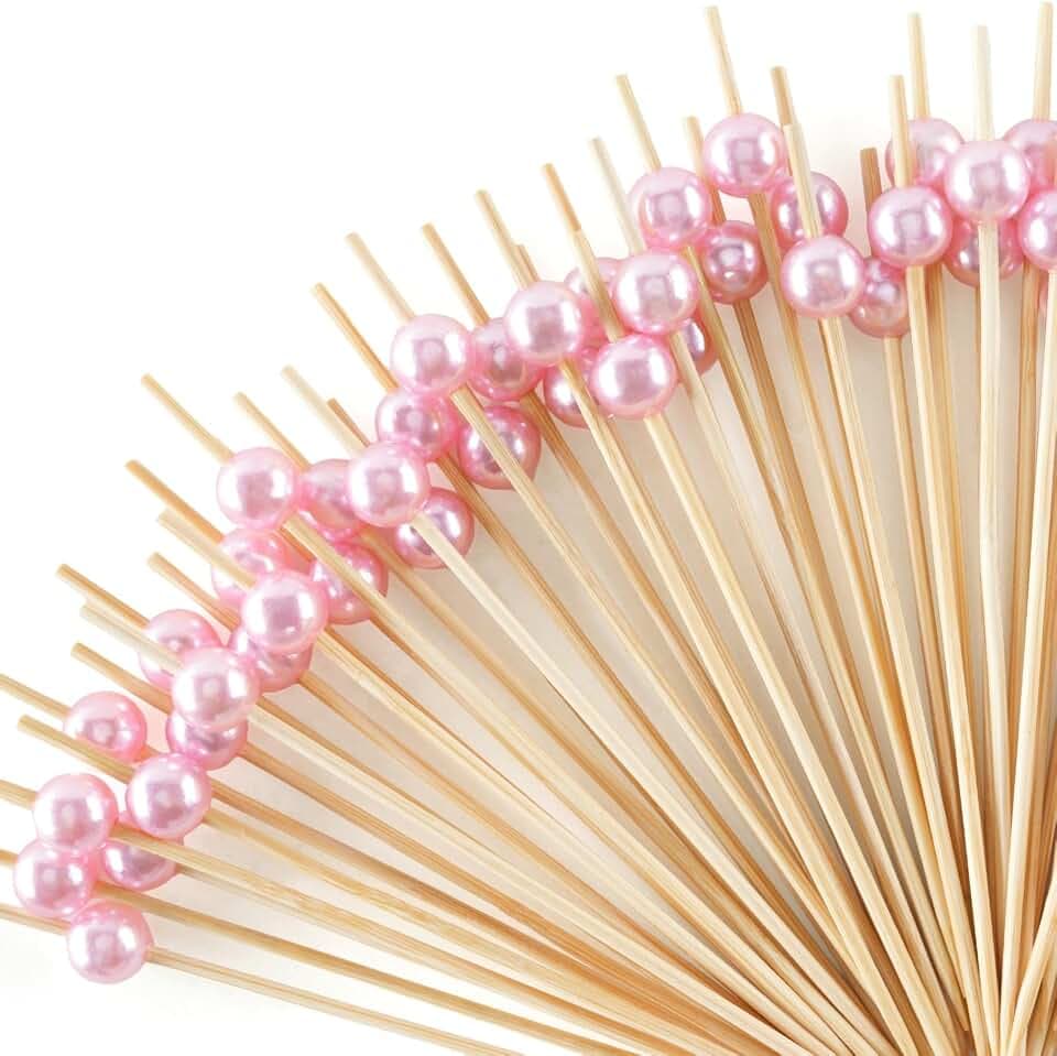 jijAcraft 200PCS Cocktail Picks, 4.7 Inch Fancy Toothpicks for Appetizers