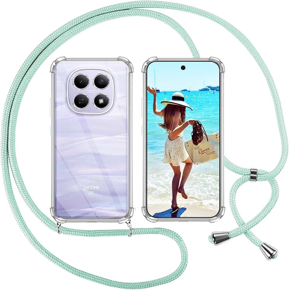 ISOI Handyband für Xiaomi Redmi Note 15 5G/Xiaomi Poco M8 5G Hülle mit Band, Handyhülle für zum Umhängen, Necklace Hülle [Stoßfest] [Kameraschutz] [Längenverstellbar] -Grün