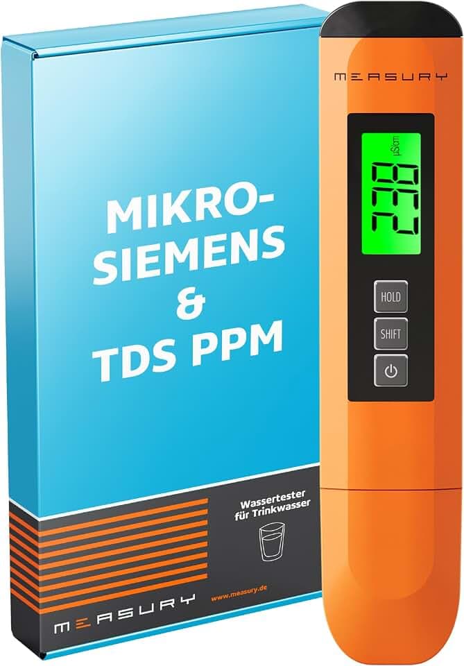 Measury Leitfähigkeitsmessgerät Wasser - EC Messgerät und PPM Messgerät