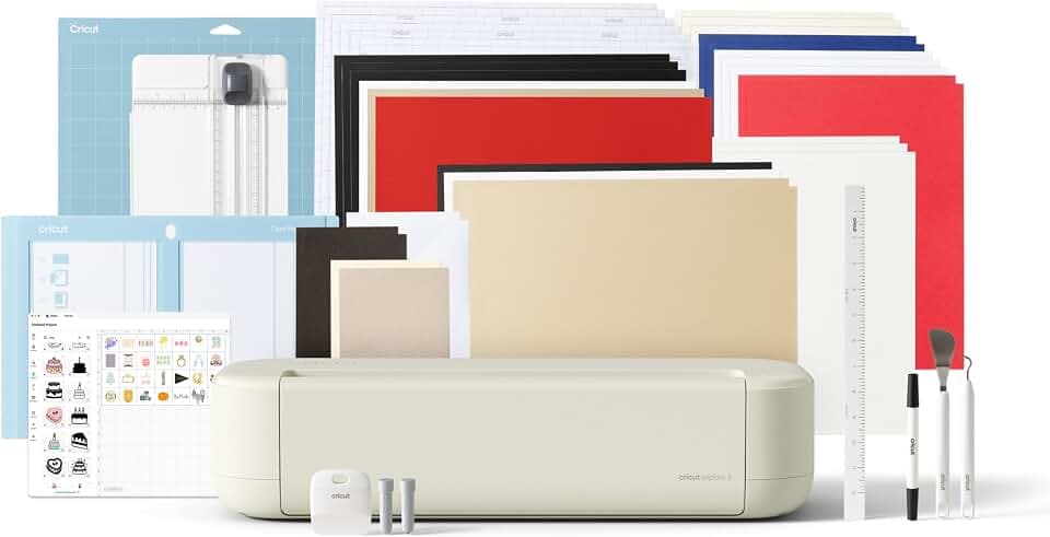Cricut Explore® 5 Essential Bundle + Digital Content, Taupe