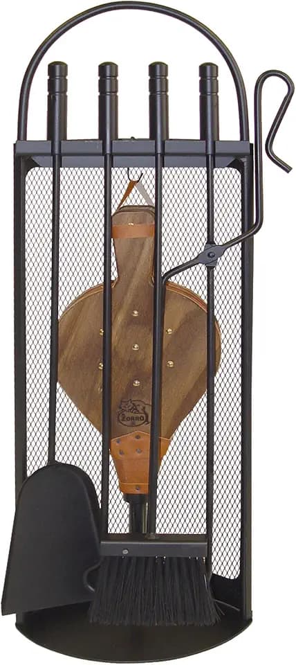 ImEx EL Zorro 10047 – Kamin Set, arch Mesh (Faltenbalg, 68 x 23 x 14 cm), Werkzeuge Farbe Schwarz