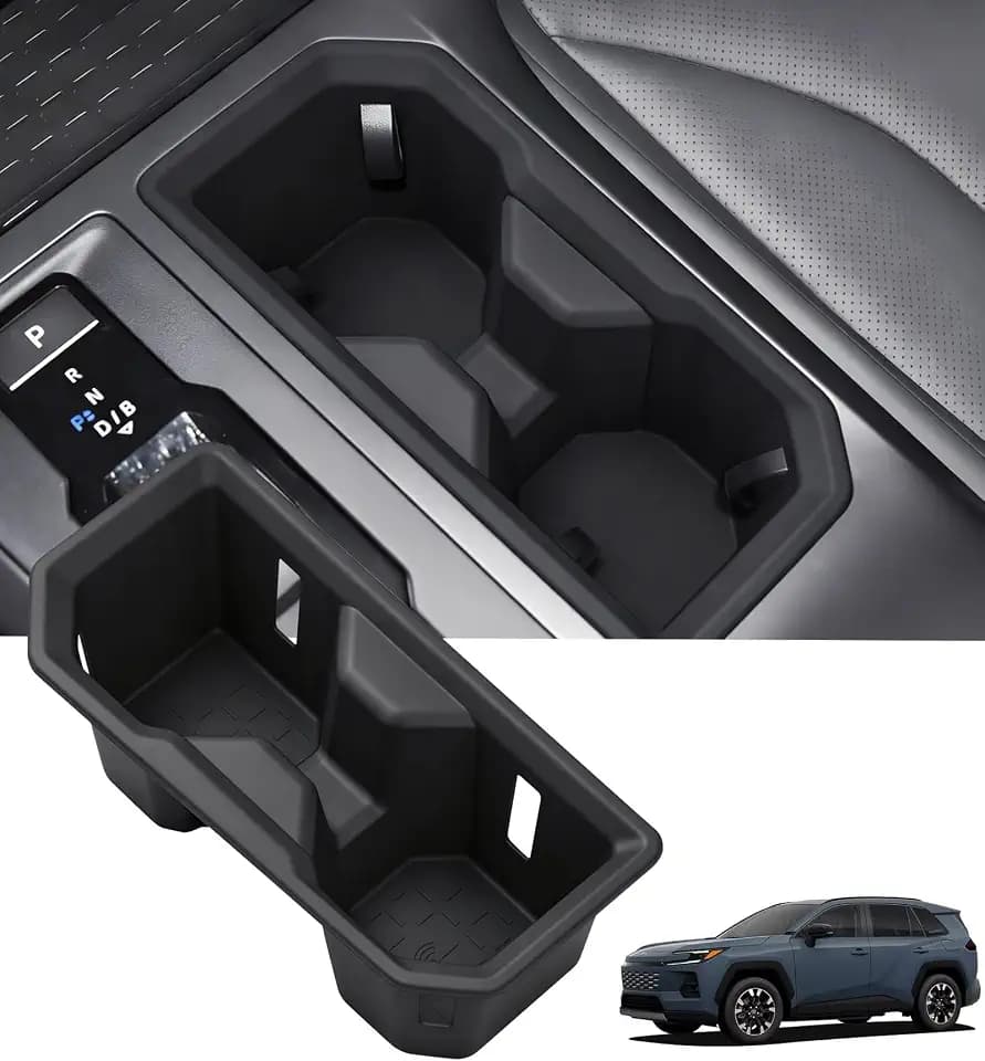 Cup Holder Inserts for Toyota RAV4 2026, Interior Accessories Center Console Cup Holders Covers Protector for 2026 RAV 4, Black