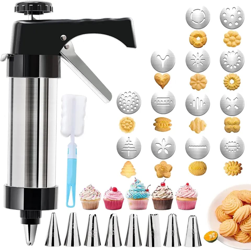 Spritz Cookie Press Set,Cookie Press Gun Kit for DIY Maker