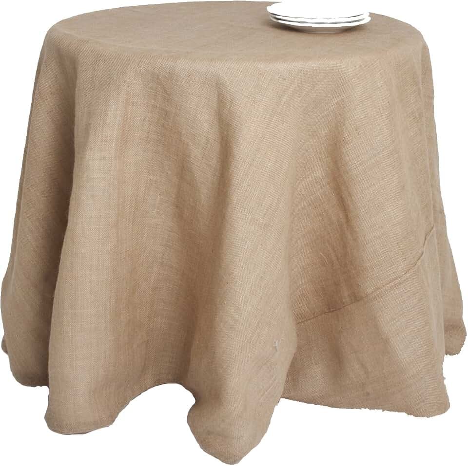 SARO Lifestyle 0811 Passe-Partout Tablecloths, 96-Inch, Round, Natural