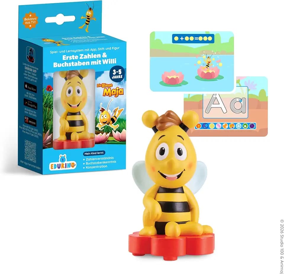 Edurino Figur Willi – Lernspiel App Kinder ab 3 J. – Zahlen & Buchstaben