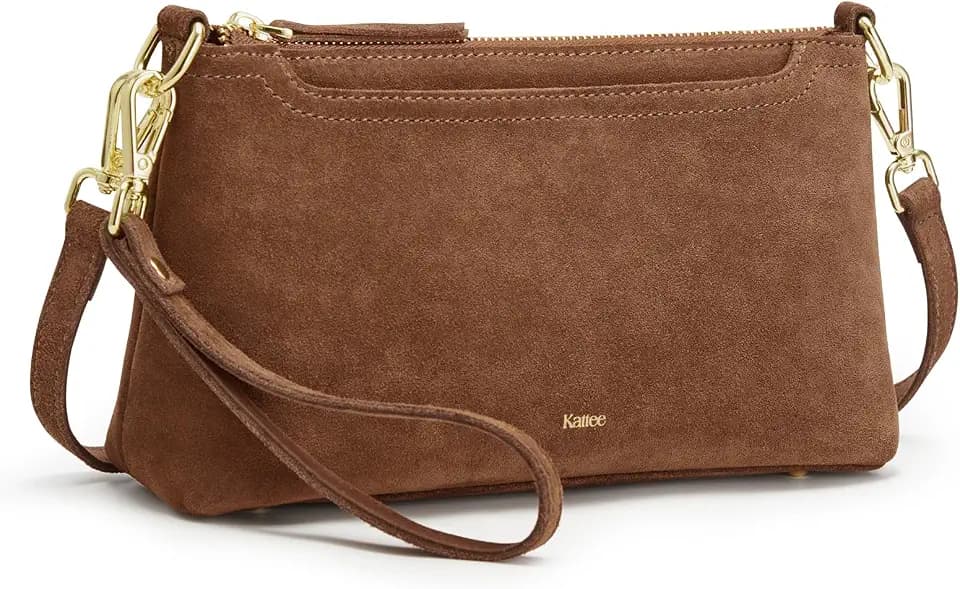 Kattee Genuine Leather Crossbody Bag for Women, Small Purse Handbag