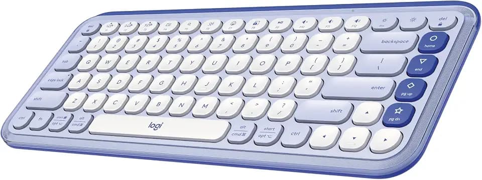 Logitech POP ICON Keys Wireless Bluetooth Keyboard - Lilac and Off-White