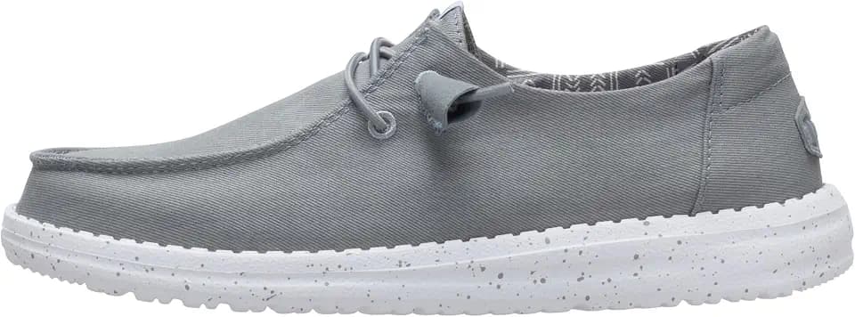HEYDUDE Women's Wendy Stretch Canvas Slip On Shoes | Easy On Loafer