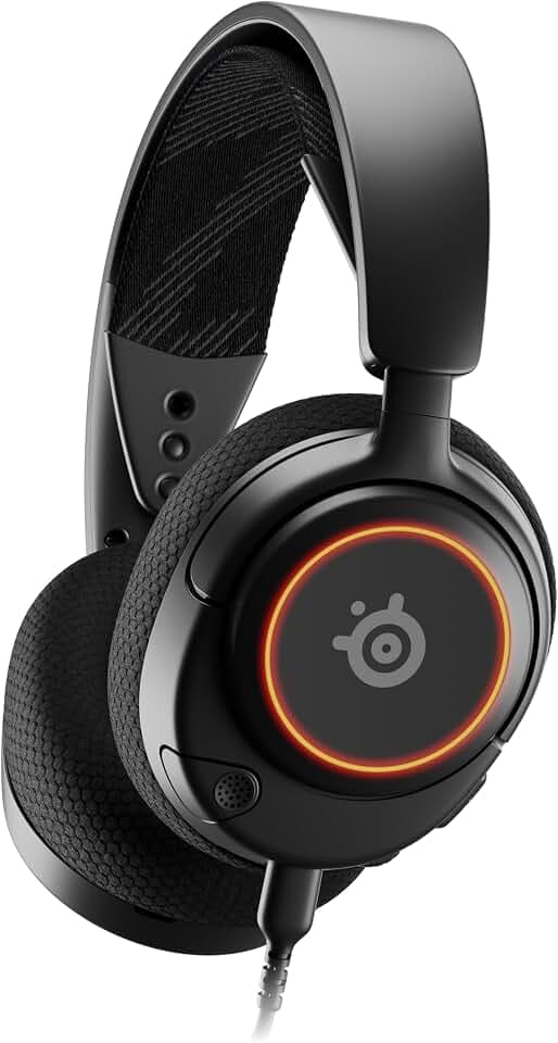 SteelSeries Arctis Nova 3 - Multi-System Gaming-Headset – Hi-Fi-Treiber – 360° Surround-Sound –RGB-Beleuchtung – Memory Foam-Ohrpolster – Ultraleicht – ClearCast Gen 2-Mikrofon – PC, PS5, PS4, Switch