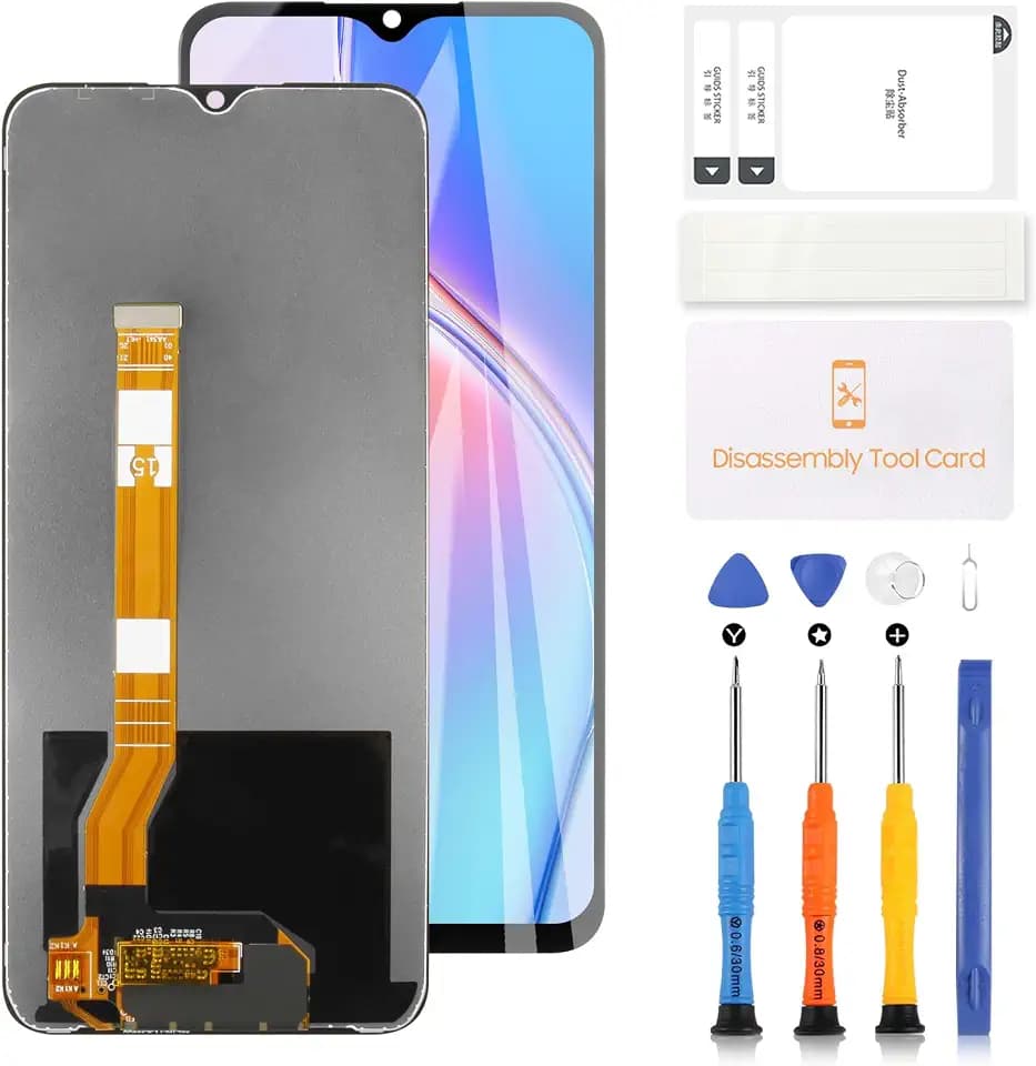 LCD-Display für Oppo A78 4G CPH2565, LCD-Display, interner Digitizer, Montage für Oppo A78 4G Bildschirm, Ersatzteil-Set mit Werkzeugen (schwarz)