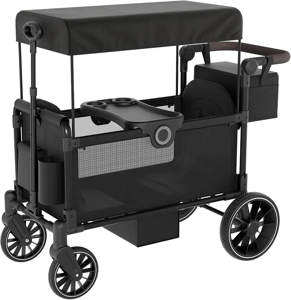 BIERUM Stroller Wagon for 2 Kids with Side Entry