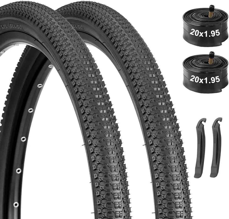 20/24/26 Inch Bike Tire & Tube Set: Heavy-Duty Folding Replacement, for MTB