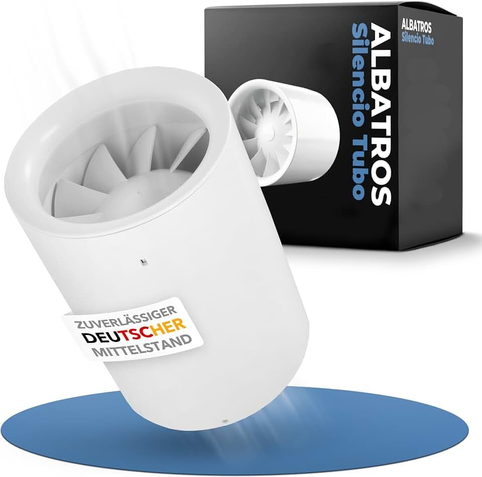 Extra leiser Albatros Rohrventilator 100mm – leistungsstark für Bäd & Küche