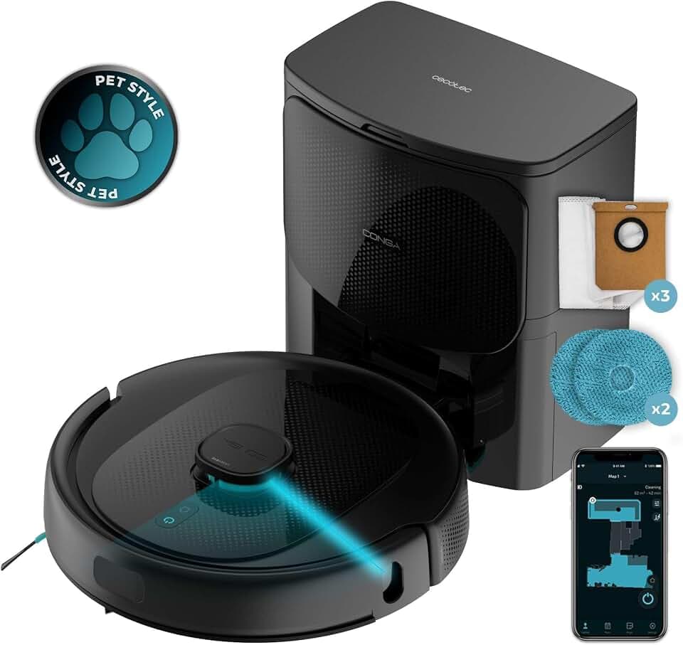 Cecotec Saugroboter Conga 9590 Spin Revolution Ultra Power Home, 10000 Pa