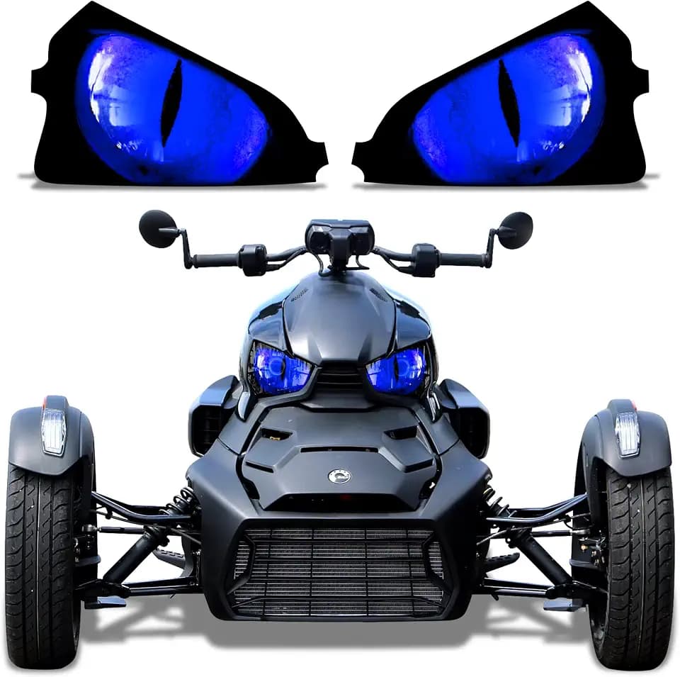 AMR Racing Roadster Headlight Eye Graphics Decal Cover Compatible with Can-Am Ryker 2019-2022 - Eclipse Blue (AMR22380)