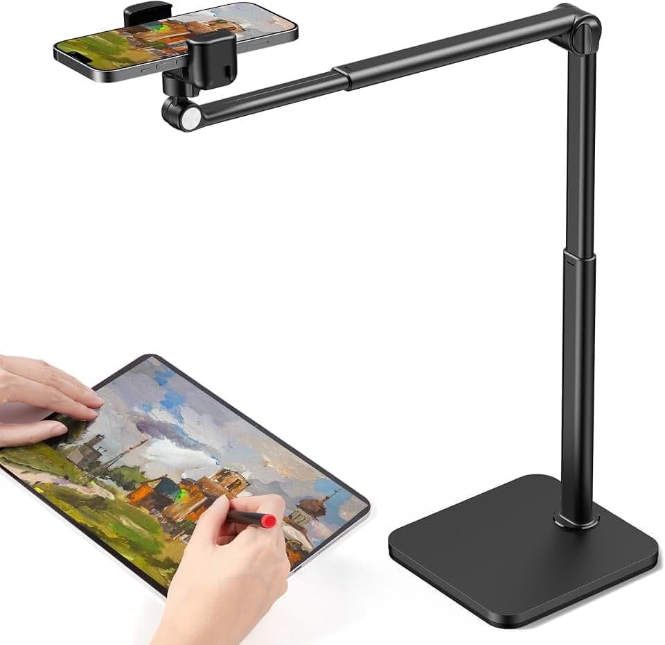 InnoGear Overhead Phone Mount Phone Stand Tabletop Cooking Tripod for Desk